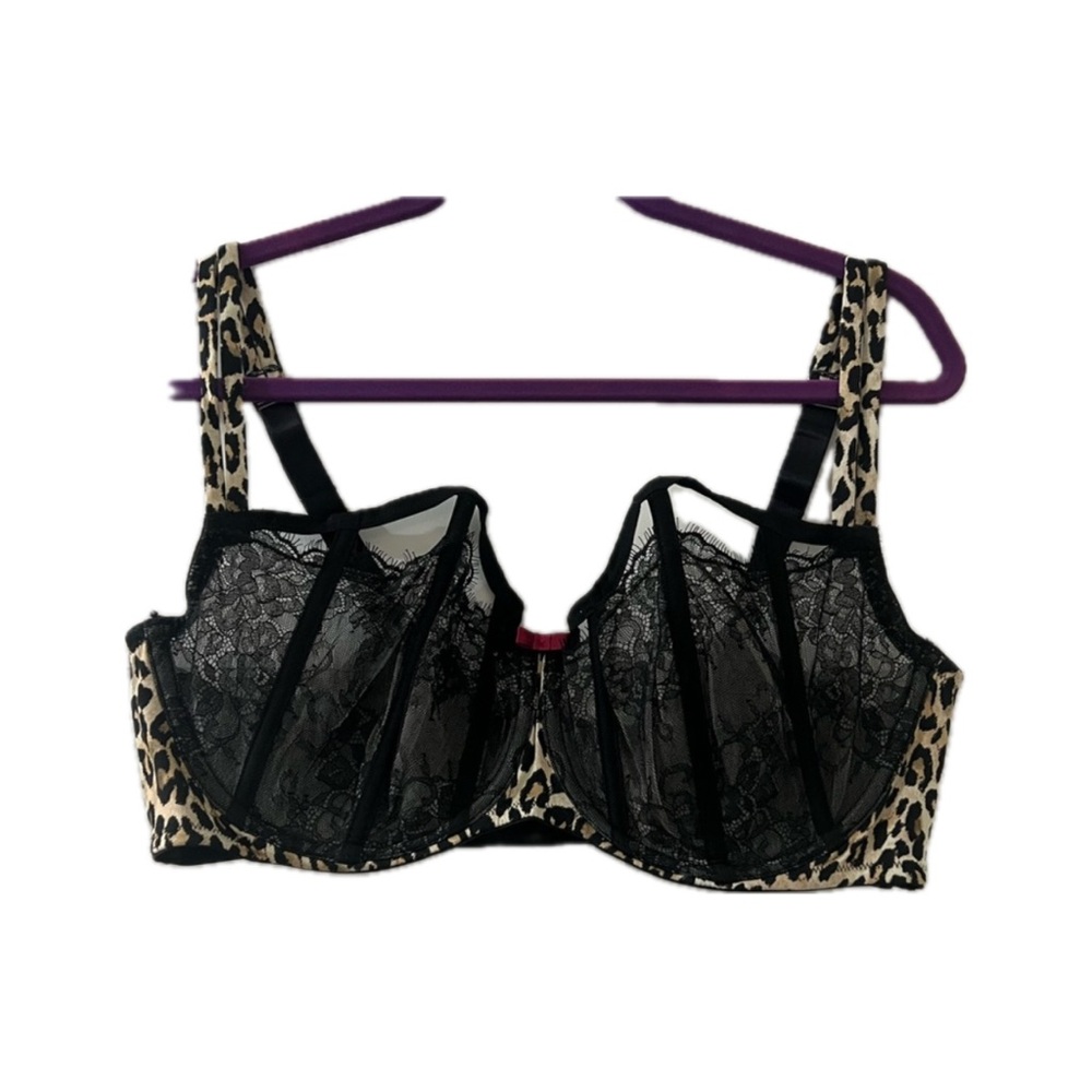 Peekaboo Cage Leopard Print Lace Bra